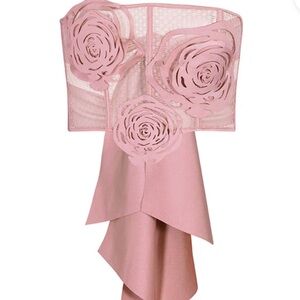 Bahia Maria Jardin De Las Rosas Crop Top in Pink